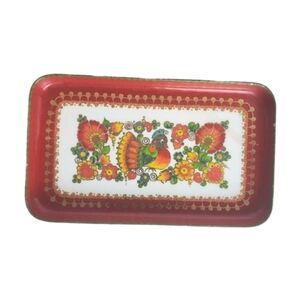 Vintage Steinbock- Email Handmade Austria Enamel Trinket Tray